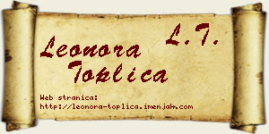 Leonora Toplica vizit kartica